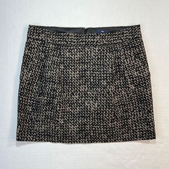Gap Patterned Neutral Career Miniskirt 6 - Picture 1 of 9